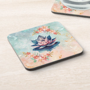 Pure Lotus Harmony – Gentle Floral Coaster