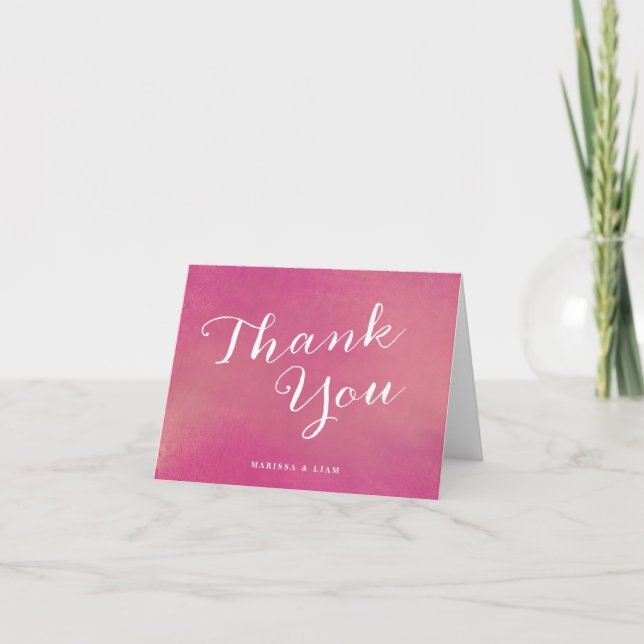 Pure Love Mariage Merci Cartes / Rose (Devant)