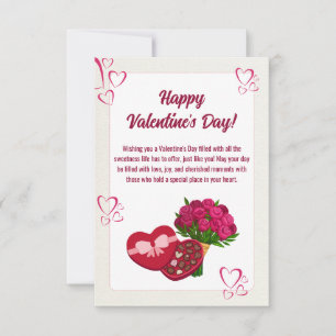 Pure Love Palette: White Pink Valentines Day Card