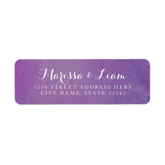 Pure Love Return Address Label / Violet (Front)