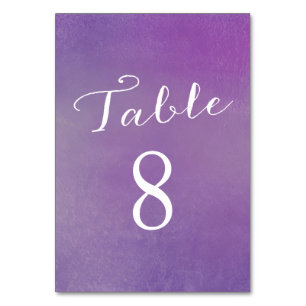 Pure Love Table Number Cards / Violet