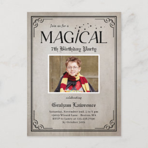 Pure Magic Birthday Halloween Invitation Postcard