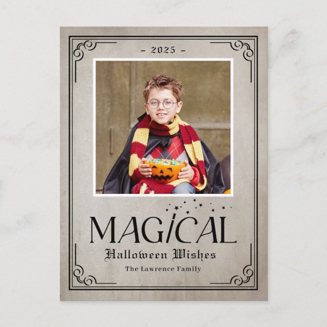 Pure Magie Amusante Halloween Carte photo Carte po (Devant)
