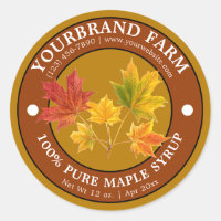Pure Maple Syrup Label Template