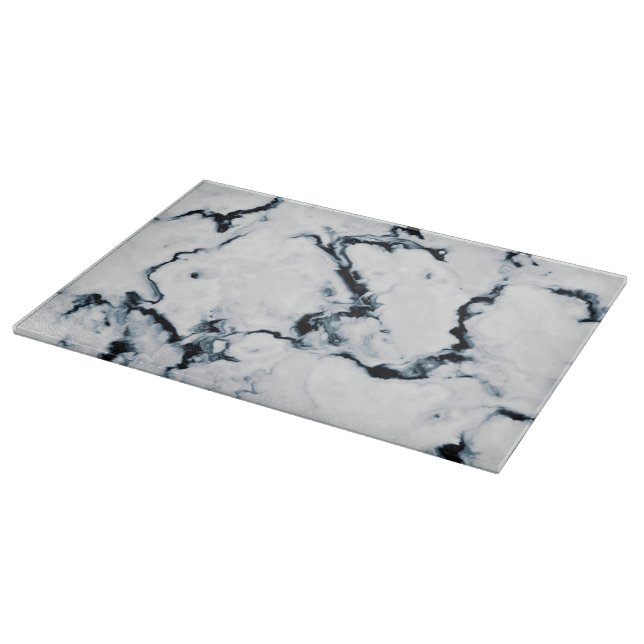 Pure Marble blue white gray pattern custom Cutting Board (Corner)
