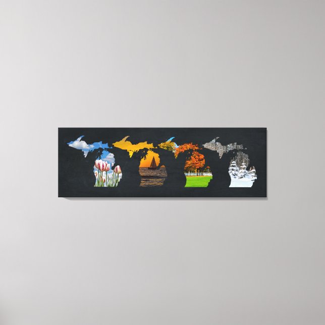 Pure Michigan Four Seasons Canvas Print (Front)