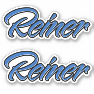 Pure name blue sticker embroiderset