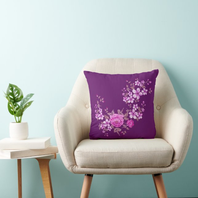 Pure Nature - Summer Of Roses 2 Throw Pillow (Chair)