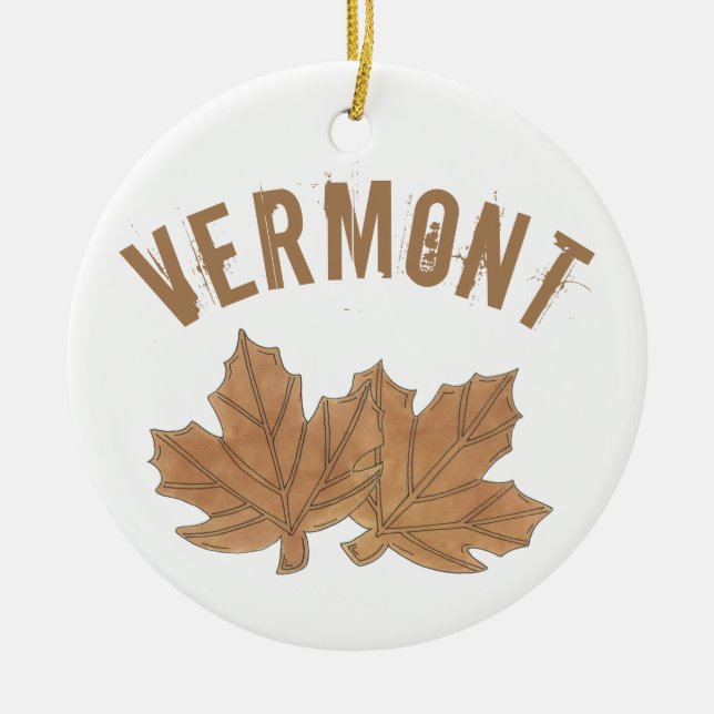 Pure Organic Maple Sugar Candy Vermont VT Foodie Ceramic Ornament (Front)