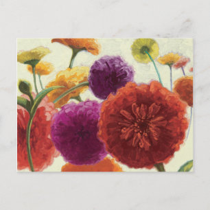 Pure Palette Zinnias Postcard