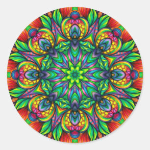 Pure Paradise Mandala   Classic Round Sticker