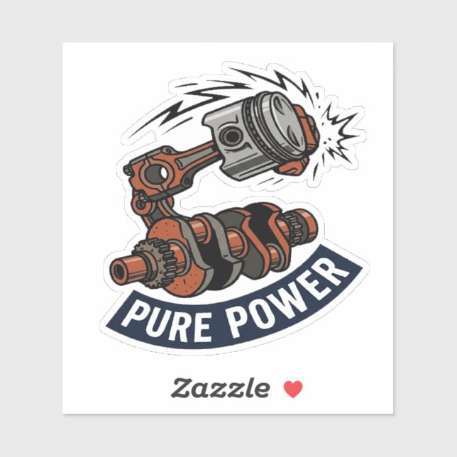 Pure Power Engine Piston Biker Motorcycle (Sheet)