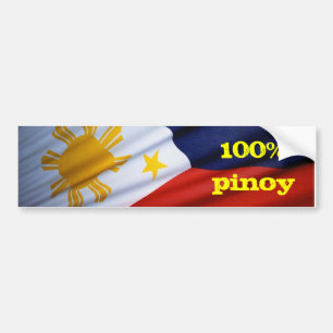 pure products 100% pinoy bumper sticker