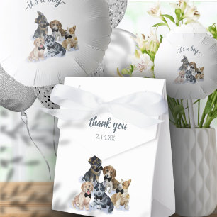 Pure Puppy   Black Tie Elegant Cute Baby Shower Favor Box