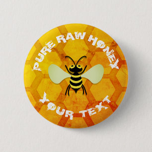 Pure Raw Honey 2 Inch Round Button