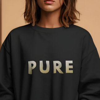 pure shirt minimalist tee gold typography shirt
