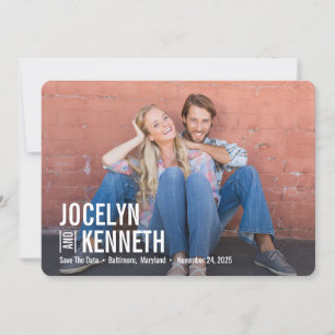 Pure Simplicity EDITABLE COLOR Save The Date Card