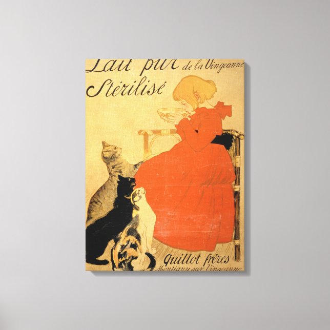 'Pure Sterilized Milk from La Vingeanne', 1894 (co Canvas Print (Front)