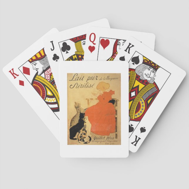 'Pure Sterilized Milk from La Vingeanne', 1894 (co Playing Cards (Back)