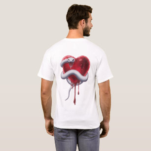 Pure Venom - White Snake and Bleeding Heart T-Shirt