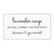 Pure White Simple Soap Labels
