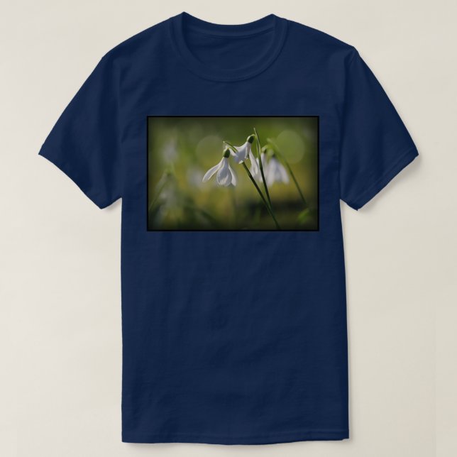 Pure White Snowdrops in Spring 1 T-Shirt (Design Front)