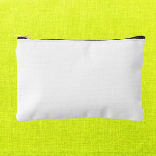 Pure White Solid Colour Accessory Pouch