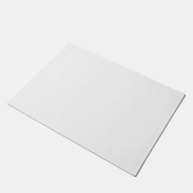 Pure White Solid Colour Doormat (Angled)