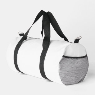 Pure White Solid Colour Duffle Bag