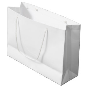 Pure White Solid Colour Large Gift Bag