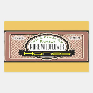 Pure Wildflower Customized Honey Jar Sticker