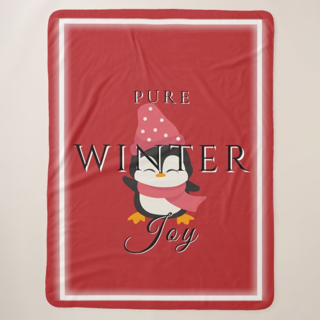 Pure Winter Joy w/ Penguin Sherpa Blanket (Front)