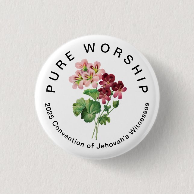 Pure Worship 2025 Convention | JW 1 Inch Round Button (Front)