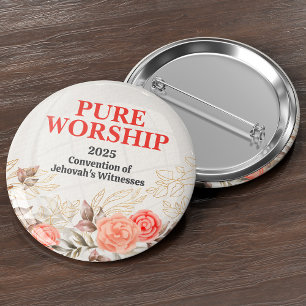 Pure Worship 2025 Convention JW Gifts 2 Inch Round Button