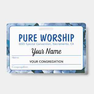 Pure Worship 2025 Special Convention JW Name Badge