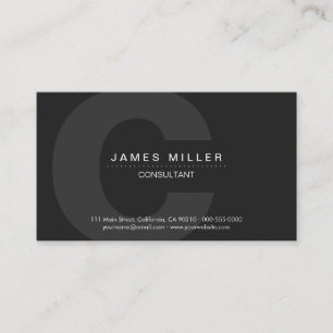 PurePro No4 Dark Grey Business Card