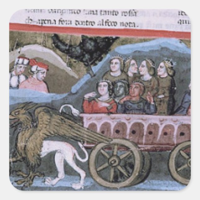 Purgatorio's Heavenly Pageant Square Sticker (Front)