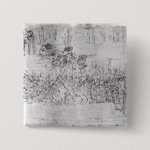 Purgatory, from 'The Divine Comedy' by Dante 2 Inch Square Button