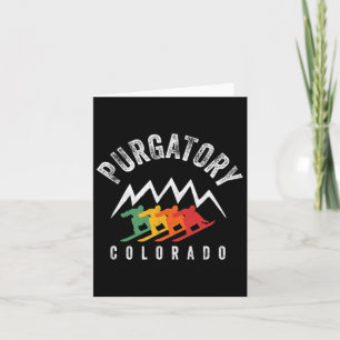 Purgatory Snowboard Co Rerto Snowboarding Colorado Card