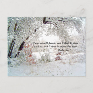 Purge me with hyssop, and I shall be clean: wash m Postcard