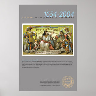 Purim Association Card, 1881 Poster