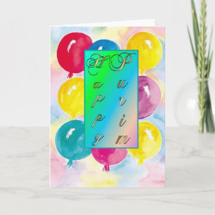 Purim Card-Balloons Card