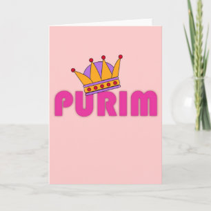 Purim card with crown