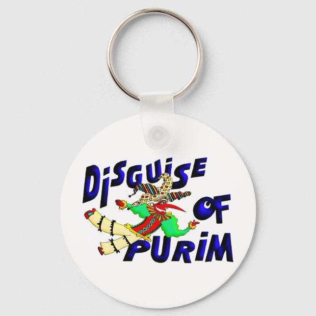 Purim Disguise Keychain (Front)
