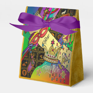 Purim Esther Celebration Dark Art Print Favor Box