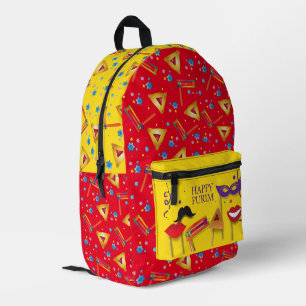 Purim Festival Jewish Holiday Gifts Hamantaschen Printed Backpack