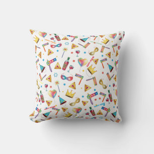 Purim Festival Kids Party Cute Clown Carnival Throw Pillow