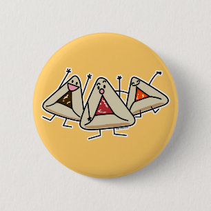 Purim hamantaschen pastry Sameach Oznei Haman 2 Inch Round Button