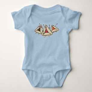 Purim hamantaschen pastry Sameach Oznei Haman Baby Bodysuit