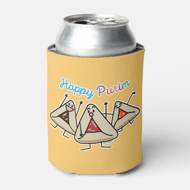 Purim hamantaschen pastry Sameach Oznei Haman Can Cooler (Can Front)
